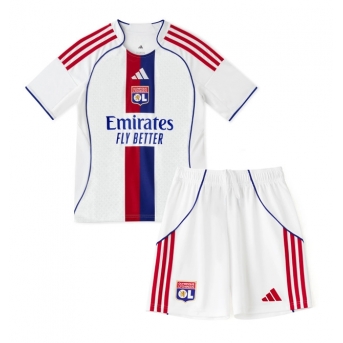 Billige Fotballdrakt Olympique Lyonnais Replika Hjemmedraktsett Barn 2025-26 Kortermet (med bukser)